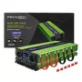 Qoltec Monolith įtampos keitiklis | Akumuliatoriaus įkrovimas | UPS | 2000W | 4000W | 12V į 230V | Gryna sinusinė banga | LCD juodai žalias