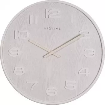 NeXtime 3096WI - Sieninis - kvarcinis laikrodis - Apskritas - Baltas - Medis - Medis