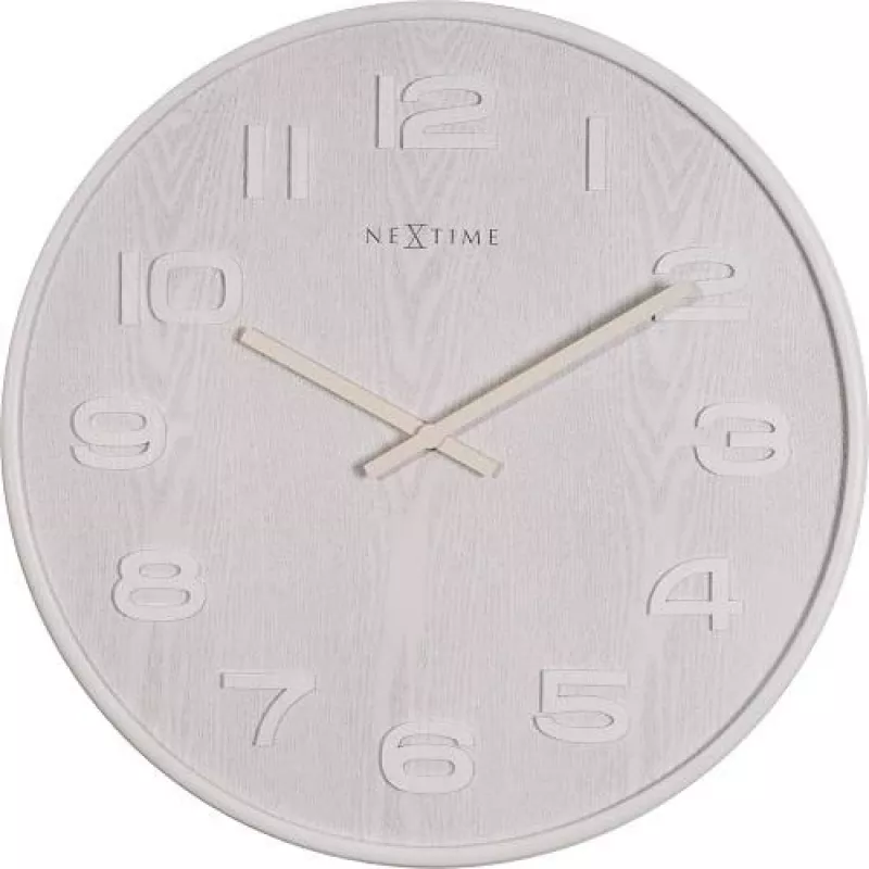 NeXtime 3096WI - Sieninis - kvarcinis laikrodis - Apskritas - Baltas - Medis - Medis
