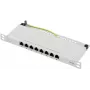 Renkforce RF-4996630 8 prievadų pataisymo skydelis 254 mm (10) CAT 6a 0.5 HE pilkas (RF-4996630)