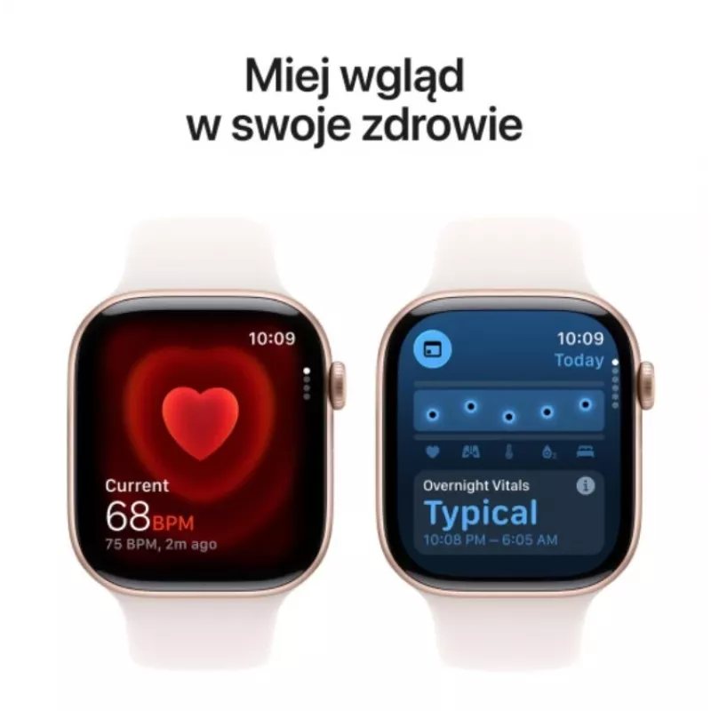 Apple Watch Series 11 GPS 46mm rožinio aukso aliuminio korpusas su šviesiai rožiniu sportiniu dirželiu S/M