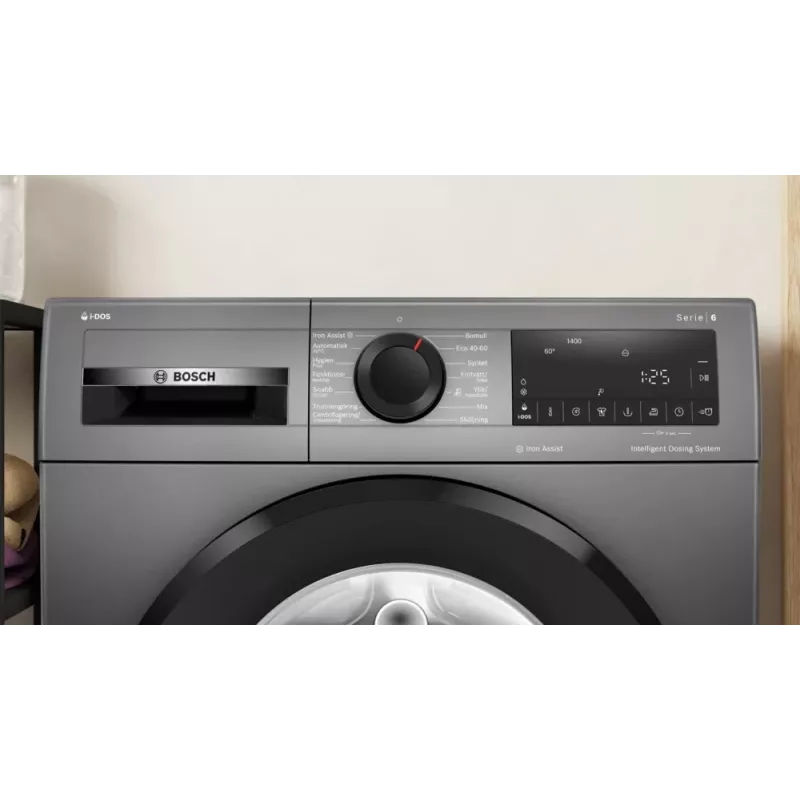 Bosch skalbimo mašina | WGG244RFSN | Energinio efektyvumo klasė A | Įkraunama iš priekio | Skalbimo talpa 9 kg | 1400 aps./min. | Gylis 59 cm | Plotis 59,8 cm | Ekranas | LED | Pilka