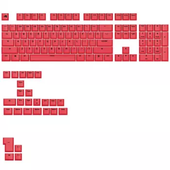 Keycaps GLORIOUS GPBT Basics — PBT, US ANSI layout, red accents