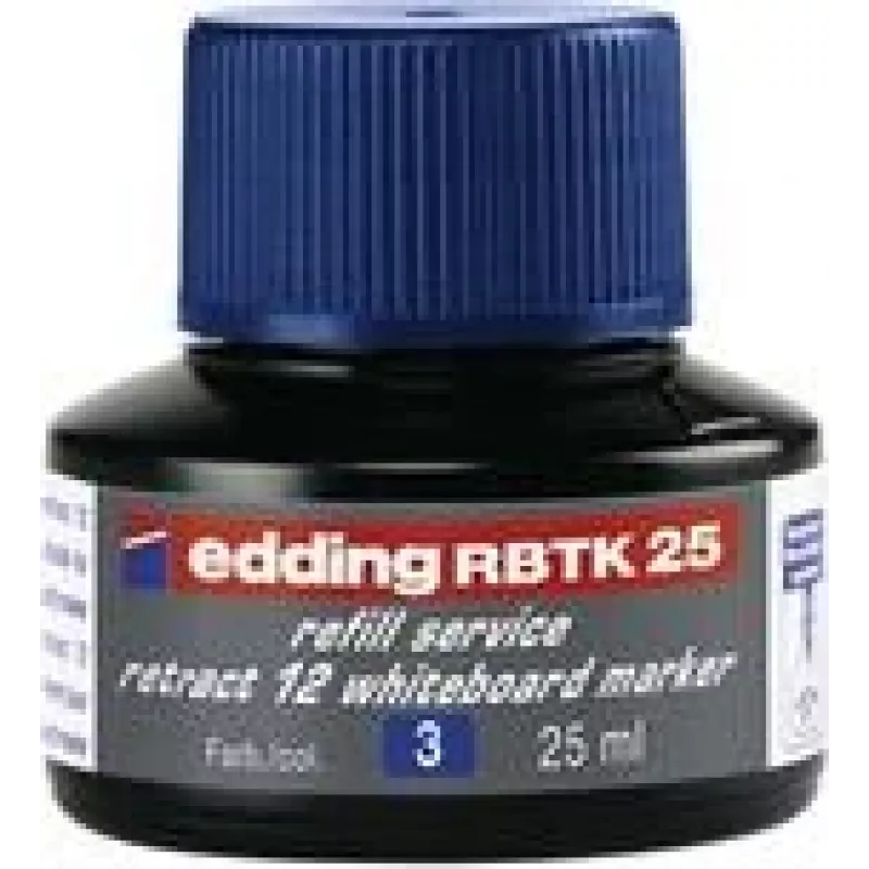 Markerio papildymas Edding RBTK 25, 25 ml mėlyno rašalo, skirtas Edding markeriams