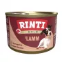 Šlapias šunų maistas RINTI Gold Lamb 185 g — subrendusiems šunims skirtas visavertis konservuotas mėsos maistas, 79 % drėgmės, 10 % baltymų, 8 % riebalų