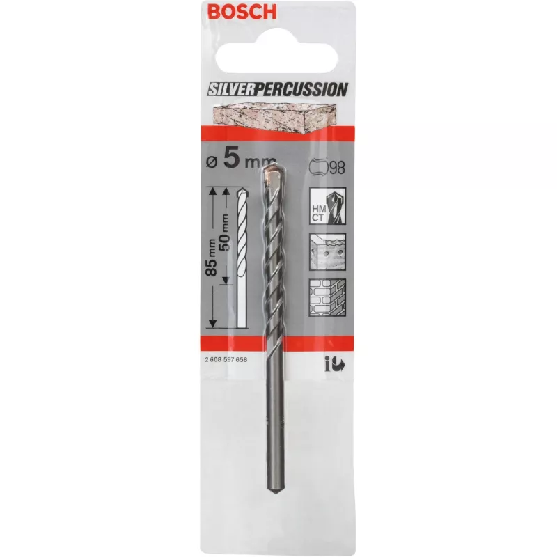 Grąžtas Bosch 5 mm x 85 mm, priedas gręžimui, 1 vnt.
