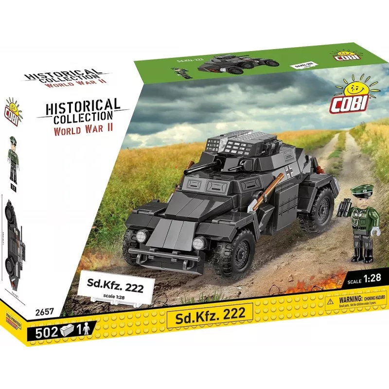 Cobi Blocks Sd.Kfz 222 modelio rinkinys COBI-2657 — 502 kaladėlės