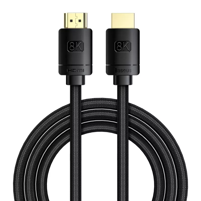 Baseus High Definition Series HDMI 2.1 laidas, 8K 60Hz, 3D, HDR, 48Gbps, 2m (juodas)