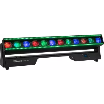 LED juosta EUROLITE PIX-12 Swing QCL Zoom 12× RGBW — scenos apšvietimo įrenginys su priartinimu ir siūbuojančio pikselių valdymo funkcija