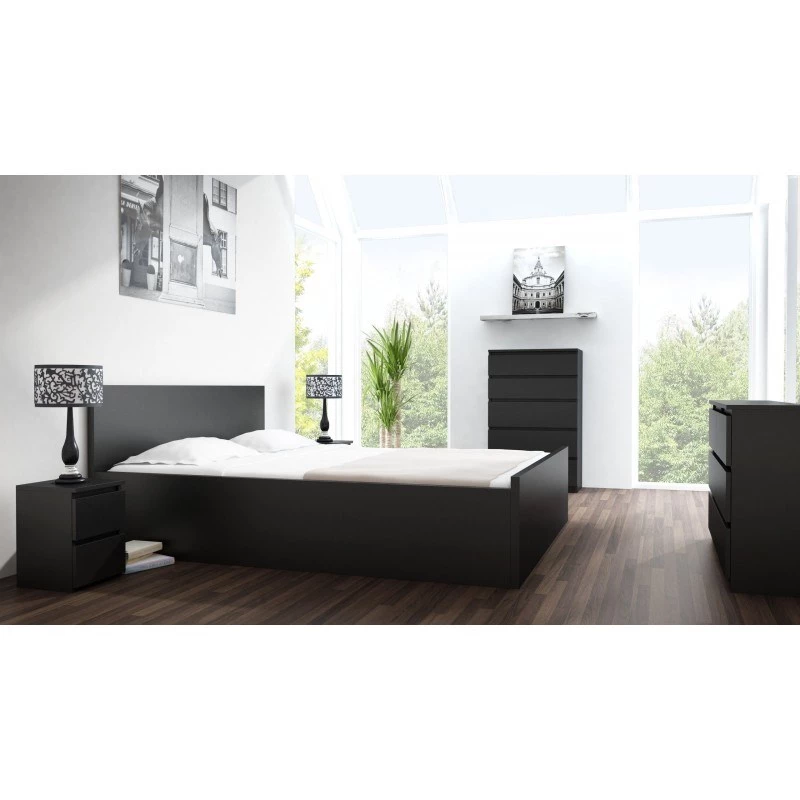 Topeshop M6 120 CZERŃ komoda