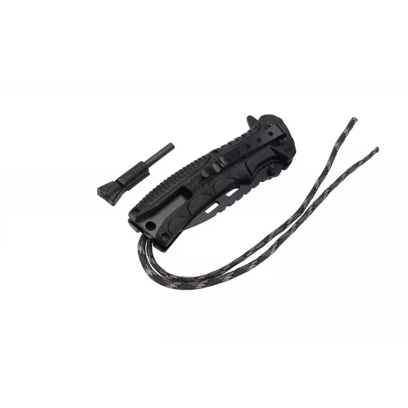 Išgyvenimo peilis AZYMUT Survival Fire Starter — fiksuota geležte turintis stovyklavimo peilis su integruota ugnies įžiebimo lazdele