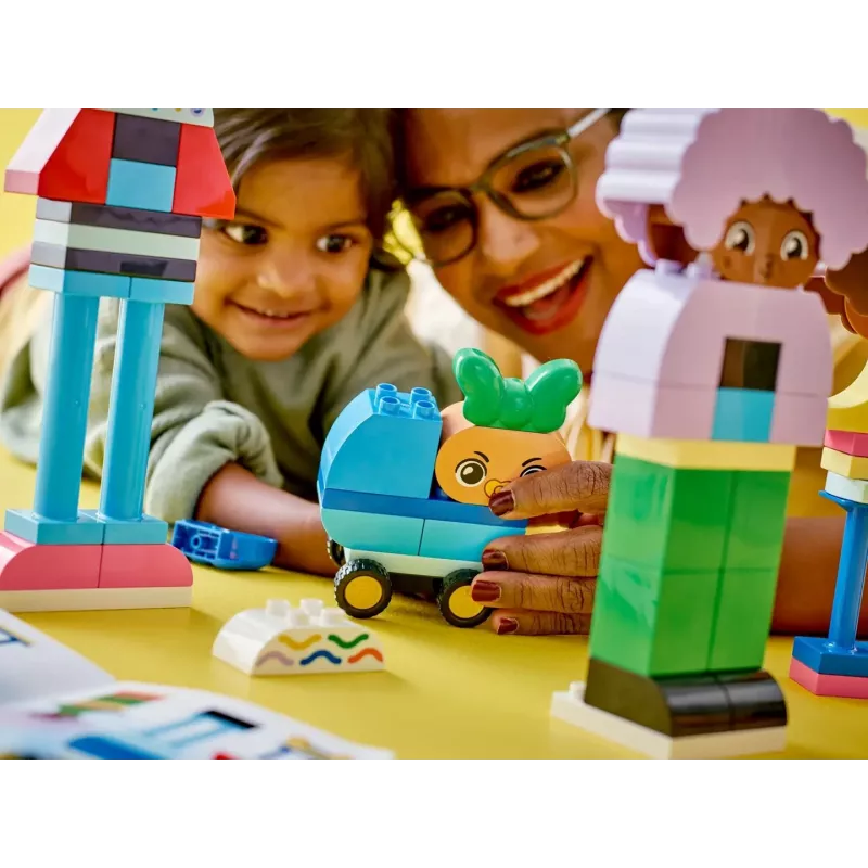 Konstrukcinis žaislas LEGO DUPLO 10423 statomų žmonių rinkinys, 71 detalė, amžius 3+, figūrų aukštis 260 mm