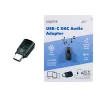 LogiLink USB-C DAC garso adapteris. USB-C/M į 3,5 mm/F. Juoda