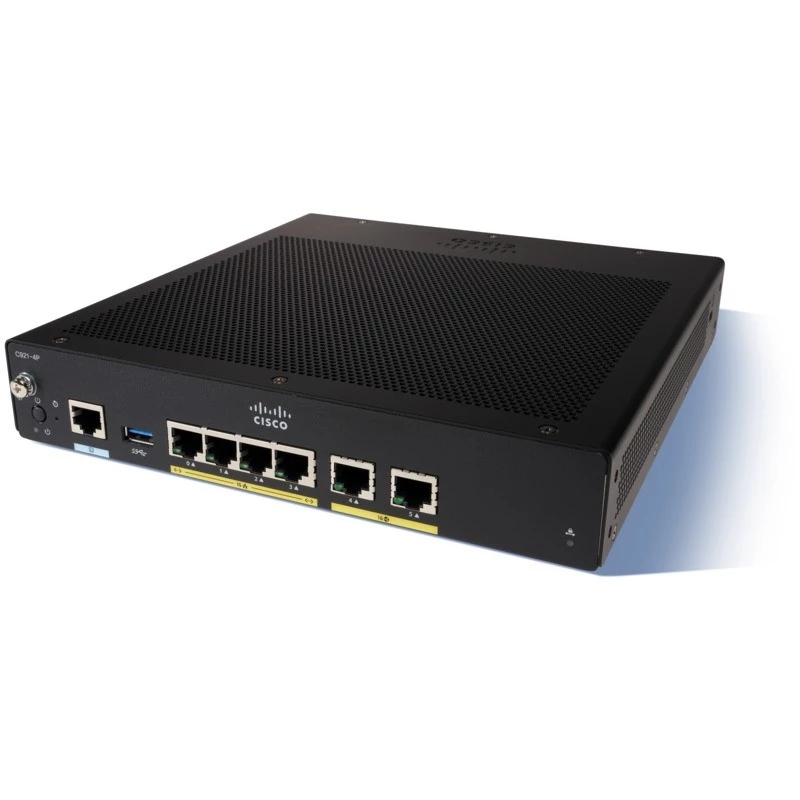 Laidinis maršrutizatorius Cisco C927-4P Gigabit Ethernet juodas