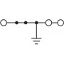 Phoenix Contact PT 6-TWIN-PE 3211498 Apsauginio įžeminimo gnybtas, polių skaičius: 3, 0,50 mm², 6 mm², žaliai geltonas, 1 vnt. (3211498)