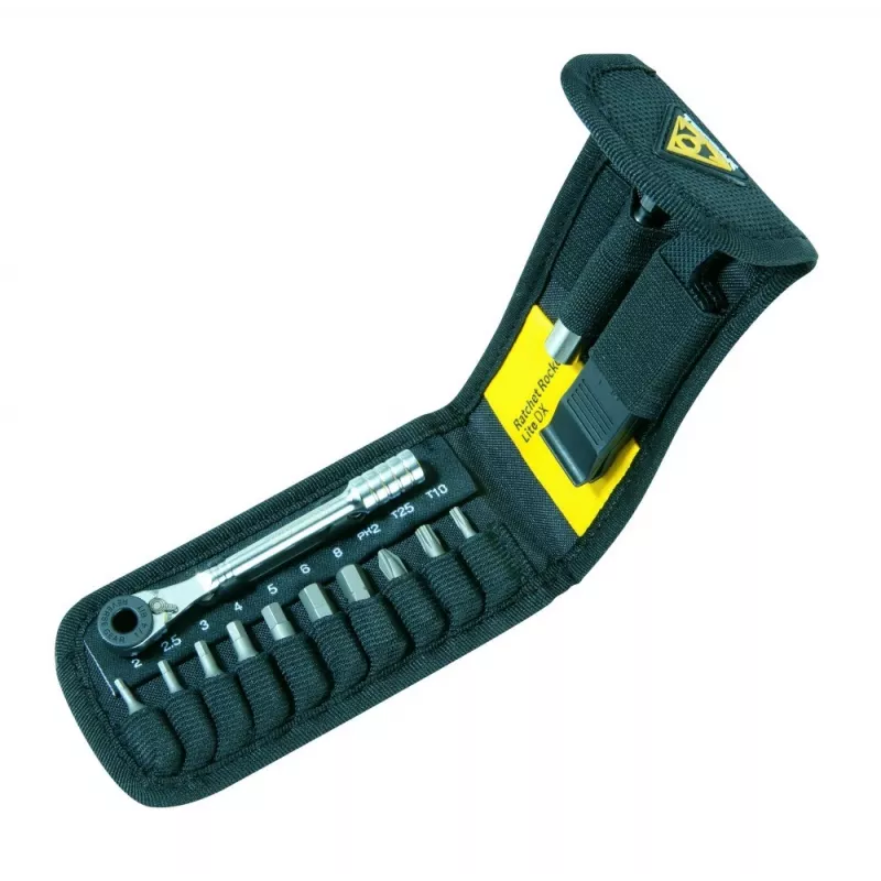TOPEAK Ratchet Rocket Lite DX veržliarakčių rinkinys, kompaktiškas reketinis daugiafunkcis įrankis (T-TT2524)