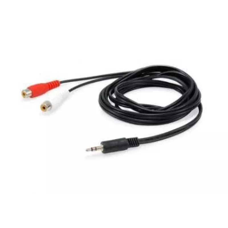 Equip 147093 garso kabelis 250 m 2 x RCA 3,5 mm juodas