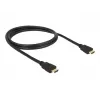 HDMI laidas DeLOCK 84752 1m tipo A kištukas į kištuką juodas