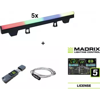 EUROLITE PT-100/32 Pixel DMX LED vamzdis su Madrix programine įranga, pikseliais valdomas DMX valdymas