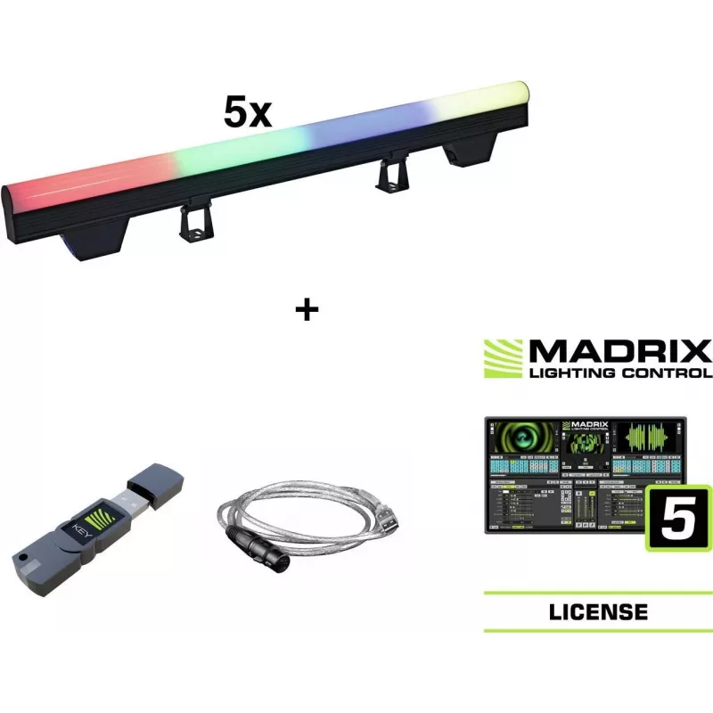 EUROLITE PT-100/32 Pixel DMX LED vamzdis su Madrix programine įranga, pikseliais valdomas DMX valdymas