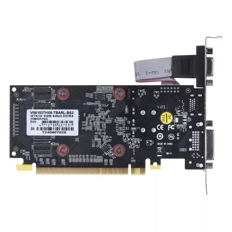 Vaizdo plokštė BIOSTAR GeForce GT 610 — 2 GB GDDR3, 64 bitų, PCIe x16, 700 MHz