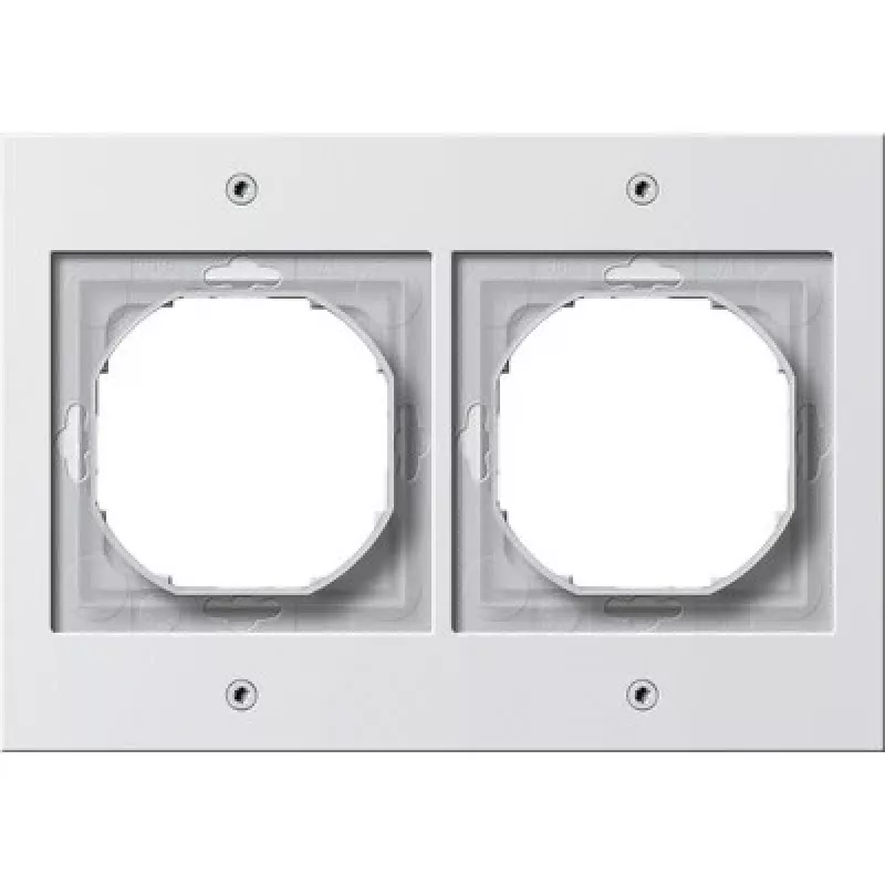 Sieninė plokštė Gira TX_44 balta — termoplastikas, tradicinis dizainas, 110×157×16,3 mm