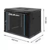 19 colių stovo spinta QOLTEC 54463 9U 600x500x450 mm metalinis gaubtas tinklo įrangai