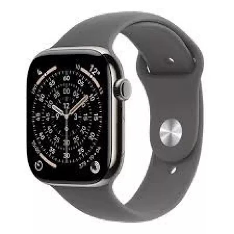 Išmanusis laikrodis Apple Watch S11 Cell 46 su elegantišku natūraliu dirželiu — 46 mm, korinis ryšys