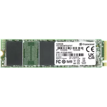 Transcend MTE670T 128 GB vidinis M.2 PCIe NVMe SSD 2280 PCIe NVMe 3.0 x4 pramoninis TS128GMTE670T