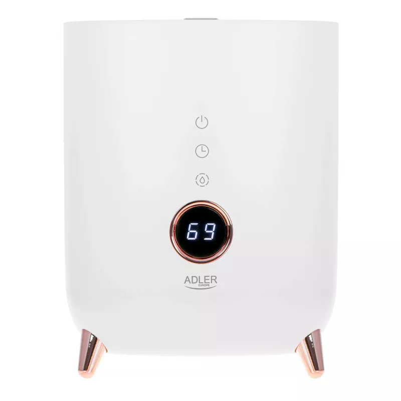 Ultrasonic humidifier Adler AD 7972 — 4 L talpa, 300 ml/h, iki 35 m², 23 W, balta