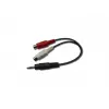 Audio jungtis (3,5 mm) į 2 RCA kabelis GEMBIRD CCA-406 20 cm juodas