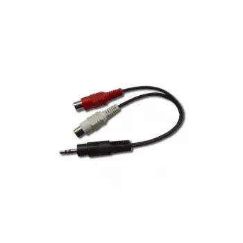 Audio jungtis (3,5 mm) į 2 RCA kabelis GEMBIRD CCA-406 20 cm juodas