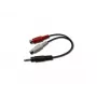 Audio jungtis (3,5 mm) į 2 RCA kabelis GEMBIRD CCA-406 20 cm juodas