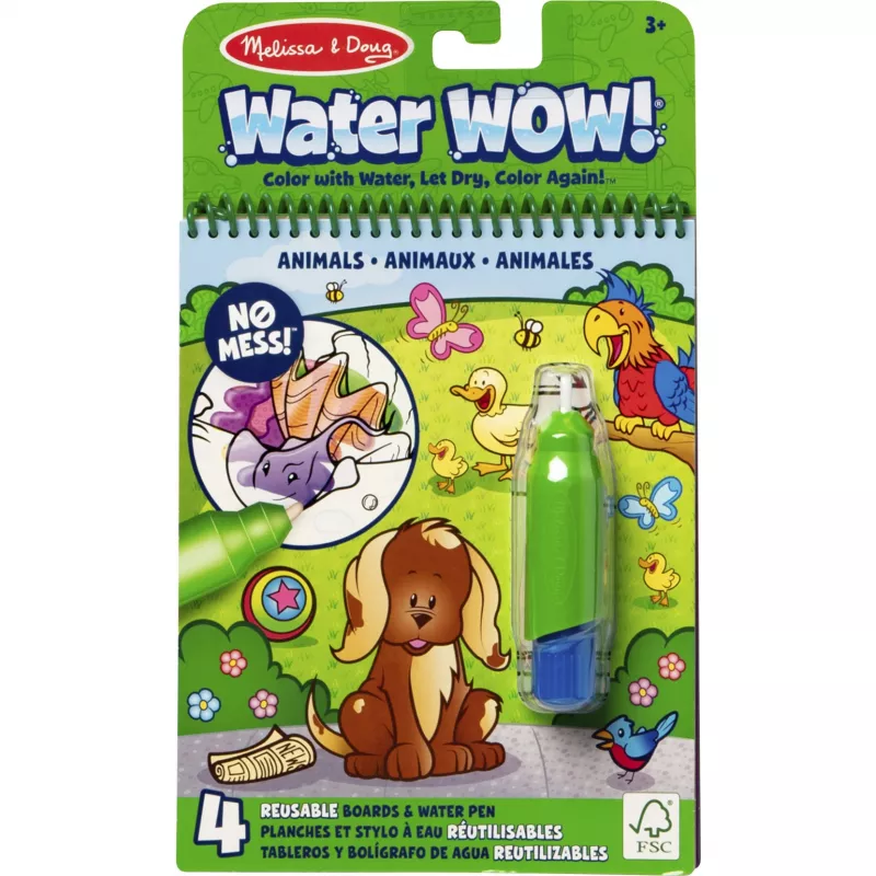 Vaikų daugkartinio naudojimo vandens piešimo planšetė Spinmaster MAC APO Water Wow Animals GML - vandeniu atidengiama veiklos planšetė