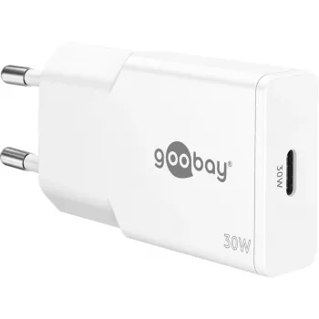 USB-C PD GaN greitas įkroviklis plonas (30 W) (balta)