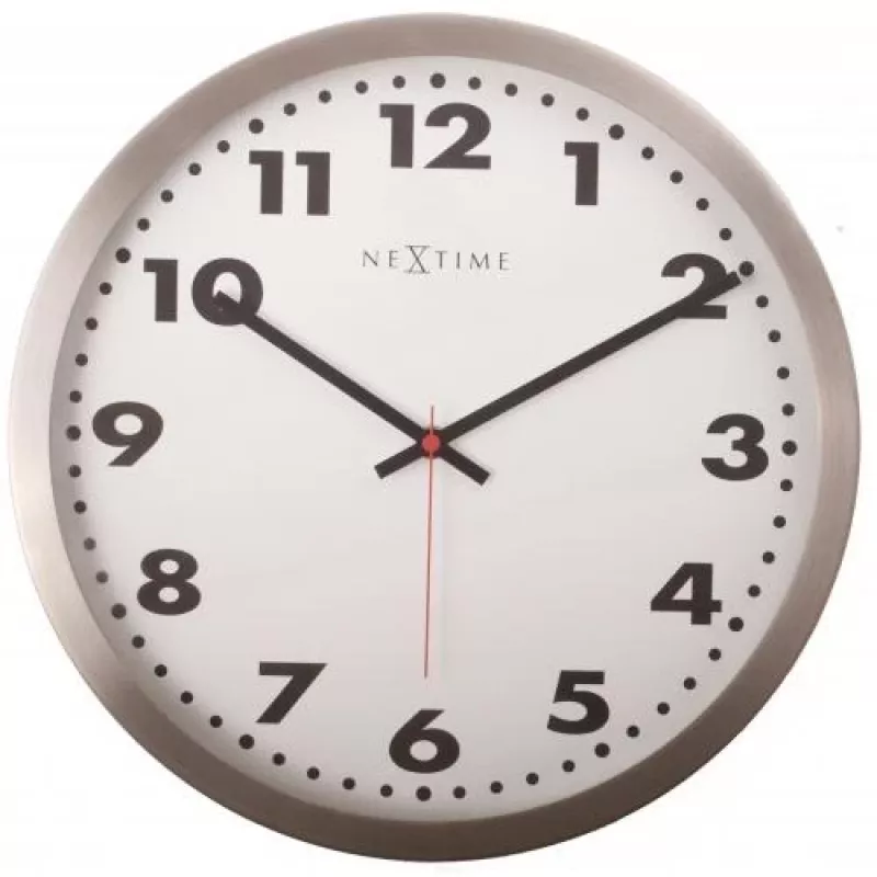 NeXtime klok 2519 Arabic, Ø25 cm, sieninis, baltas