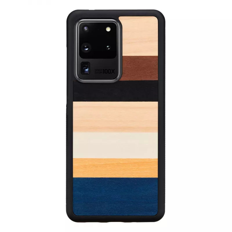 man and wood telefono dėklas Samsung Galaxy S20 Ultra — juodas