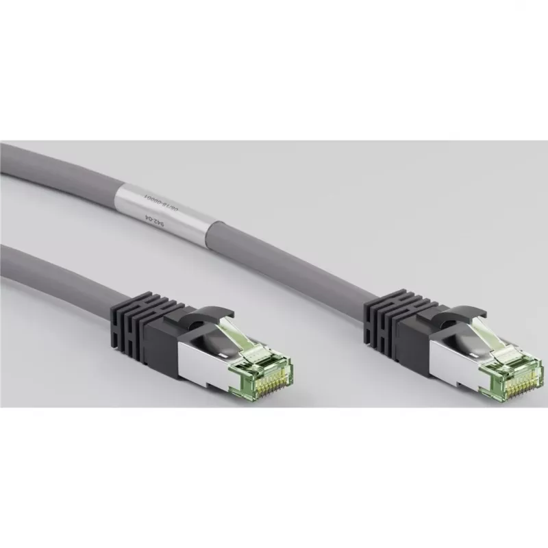 Goobay CAT 8.1 korekcinis kabelis, S/FTP (PiMF), pilkas, 0,5 m - LSZH be halogenų, varis AWG 24 (55135)