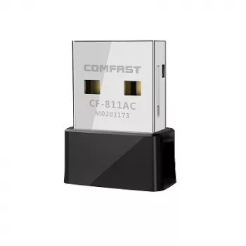 USB Wi‑Fi adapteris Comfast CF-811AC — dviejų dažnių 2,4 GHz/5 GHz, iki 650 Mbps