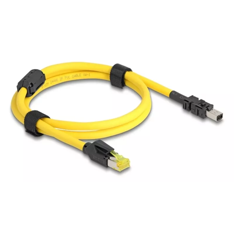 Tinklo kabelis DeLOCK 81250 Juoda/Geltona 1m Cat6