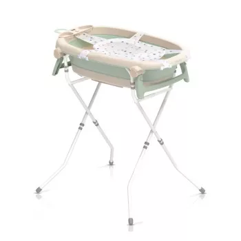 Sulankstoma kūdikio vonelė neno LUCY STAND su rėmu, stačiakampė, 1 lentyna, maks. apkrova 30 kg, balta