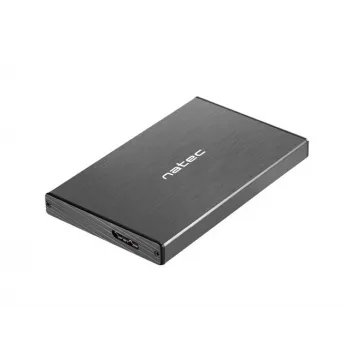 NATEC RHINO GO korpusas USB 3.0 2,5 inch SATA HDD/SSD, juodas aliuminis