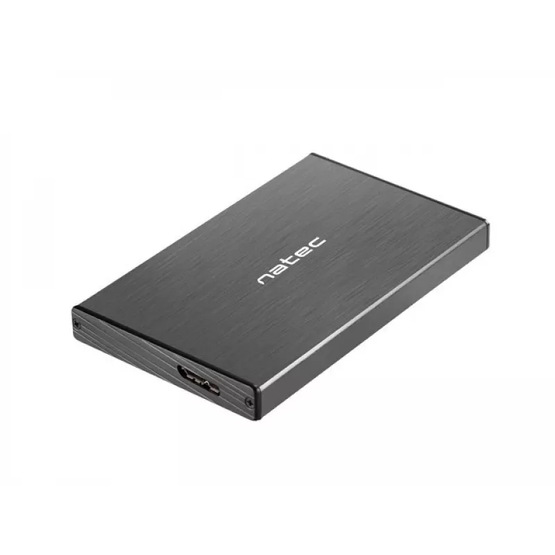 NATEC RHINO GO korpusas USB 3.0 2,5 inch SATA HDD/SSD, juodas aliuminis
