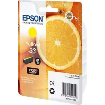 Epson Oranžinės C13T33444010 rašalo kasetė 1 vnt. Originali Geltona