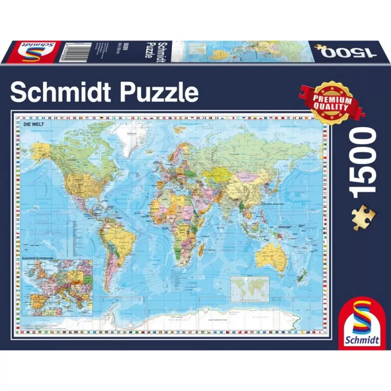 Dėlionė Schmidt Spiele 58289 1500 vnt. Žemėlapiai