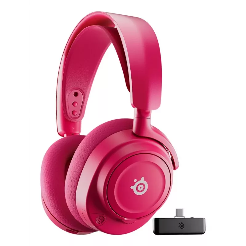 Ausinės STEELSERIES Arctis Nova 7X Wireless Gen 2 — Belaidės Bluetooth, Circumaural, Galvos juosta, 20–20000 Hz, 325 g, Magenta