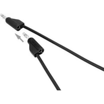 VOLTCRAFT bandomasis laidas [kištukas 4 mm - kištukas 4 mm] 0,5 m juodos spalvos MSB-300 (MSB-300-0.5-SW)
