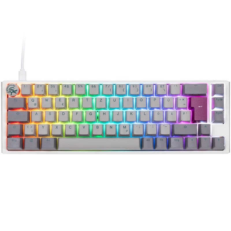 Ducky One 3 SF klaviatūra, skirta žaidimams, USB, QWERTZ, vokiška, pilka