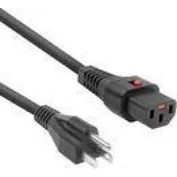 ACT maitinimo laidas JAV kištukas - C13 IEC Lock juodas 2 m PC1063 120 V 10 A