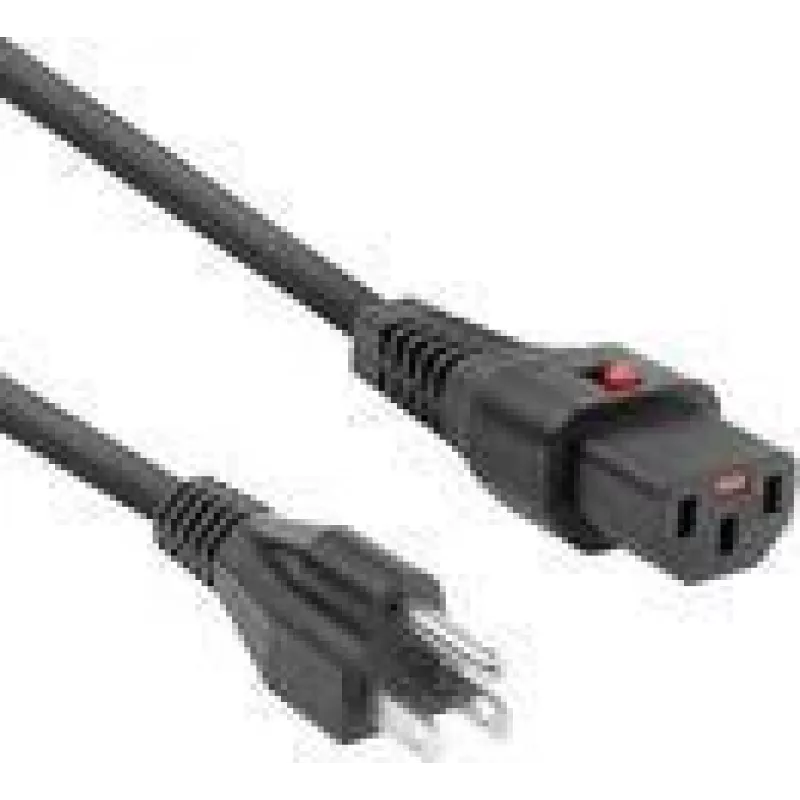 ACT maitinimo laidas JAV kištukas - C13 IEC Lock juodas 2 m PC1063 120 V 10 A